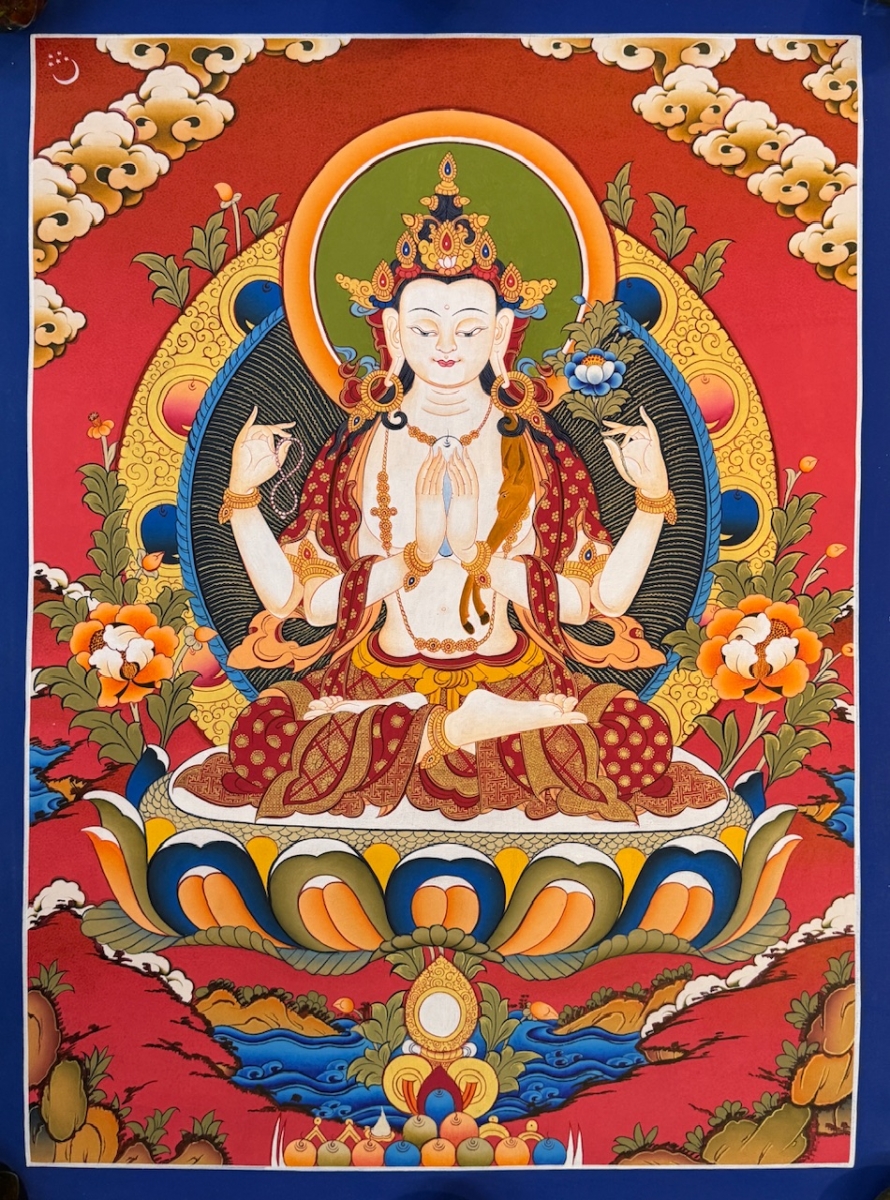 Chenrezig Thangka - Click Image to Close