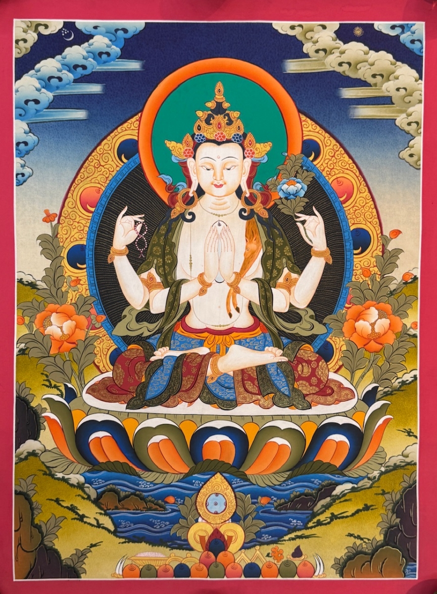 Chenrezig Thangka - Click Image to Close