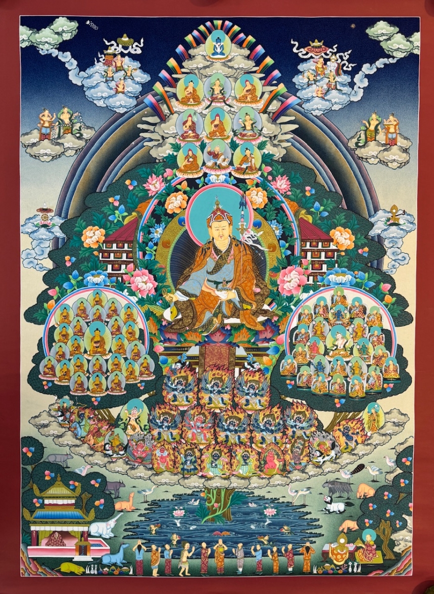 Nyingma Lineage Tree Thangka - Click Image to Close