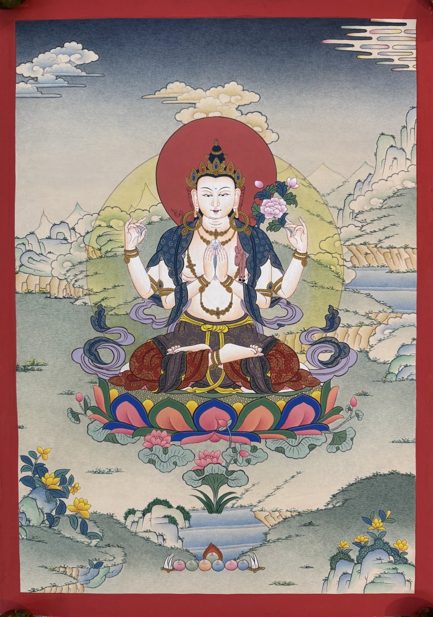 Chenrezig Thangka - Click Image to Close