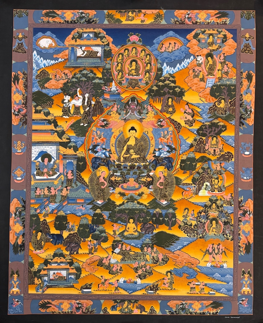 Life of Buddha Thangka - Click Image to Close