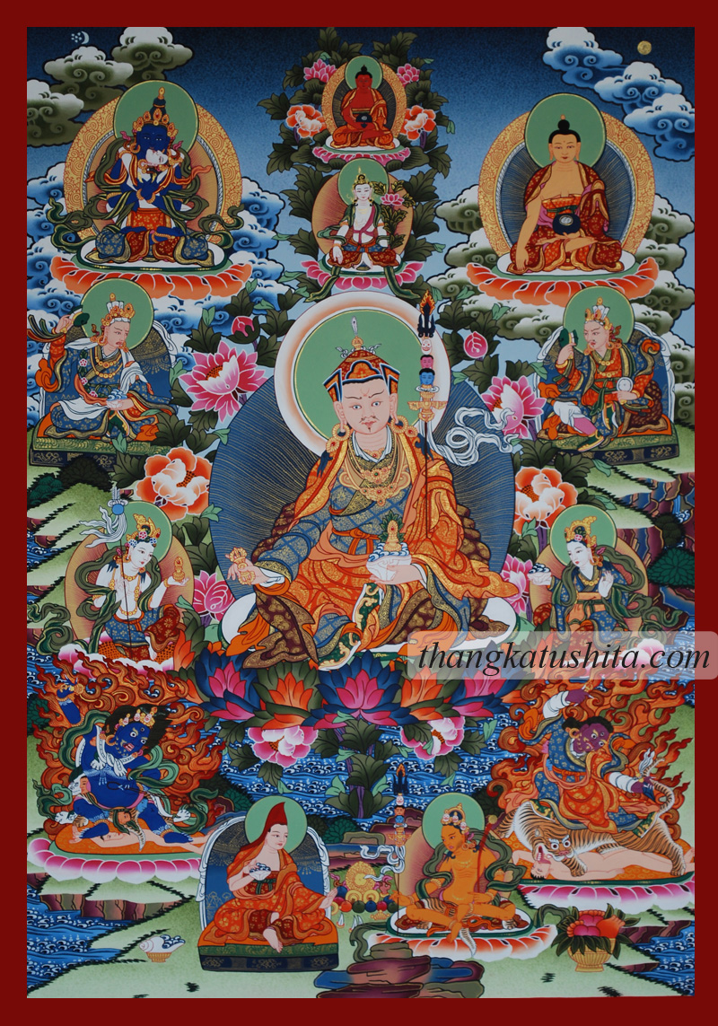 Padmasambhava with 8 Manifestations - Click Image to Close