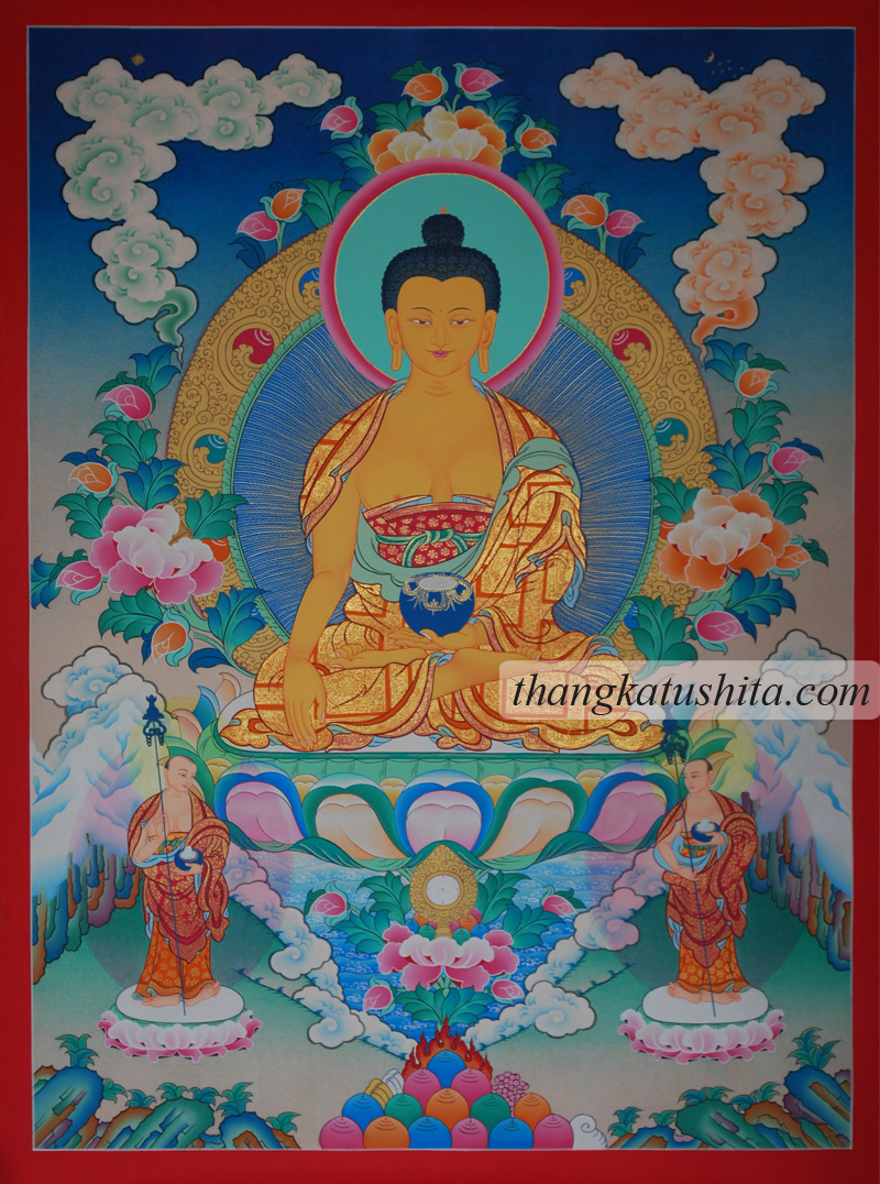 Shakyamuni Buddha with Sariputra and Moudgalyan - Click Image to Close