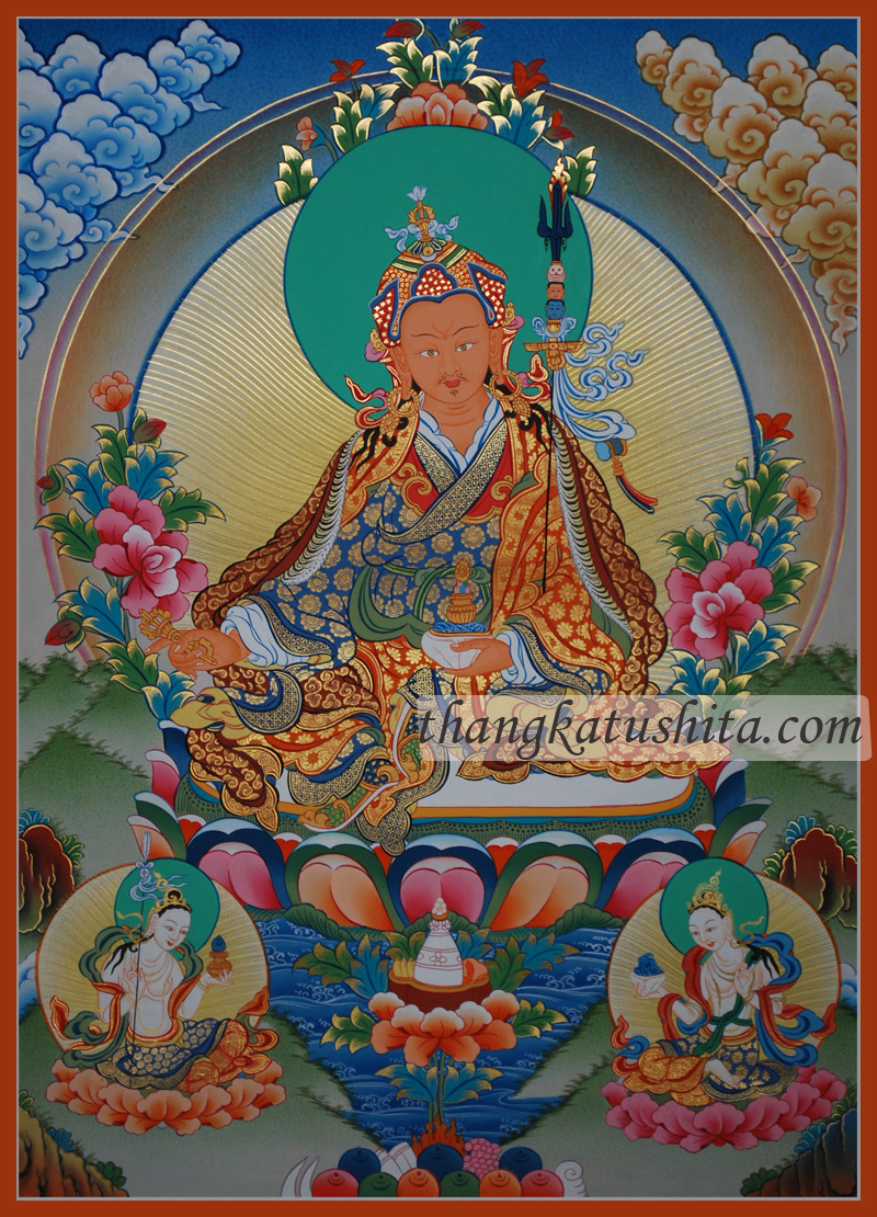 Padmasambhava with consorts - Click Image to Close